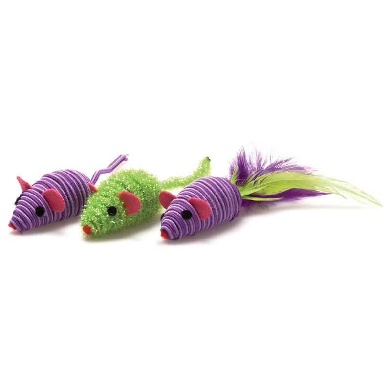 Our Pets OurPet's Three Twined Mice Catnip Toys for Indoor Cats - Image 1